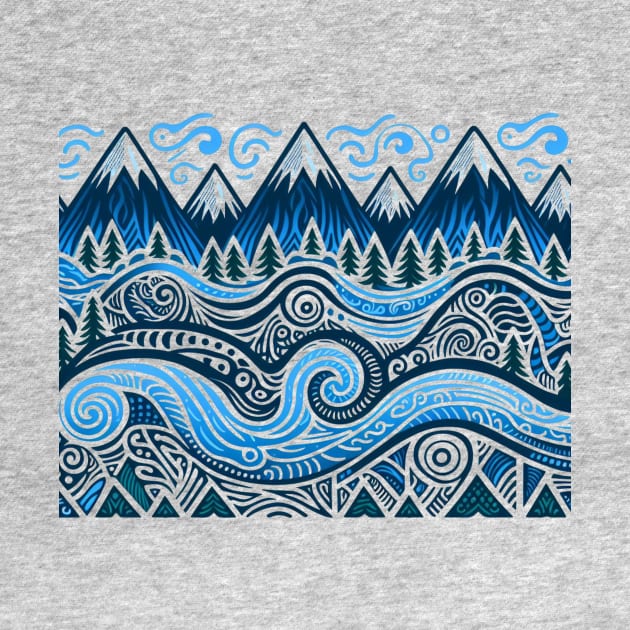 Tribal Blue Mountains by JohnTy